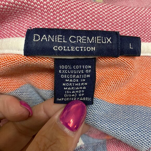 Lg Daniel Cremieux Mens Multi-Colored Polo Shirt - Picture 3 of 5